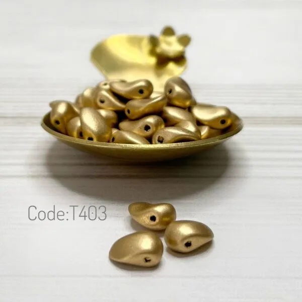 مهره ماتابو طرح قاشقی طلایی مات ژاپنی کد T403